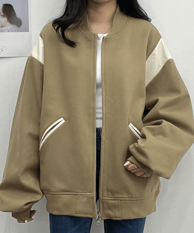 [남녀공용] 스타일 배색 패션 자켓 (3color)